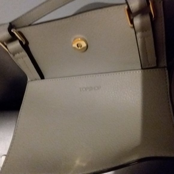 New grey Topshop Shopper faux leather bag in size large - Picture 5 of 5